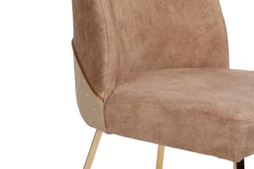 Alsacia Spisestol i Fløyel - Sandbeige - Møbler - Stoler - Spisestuestoler & kjøkkenstoler