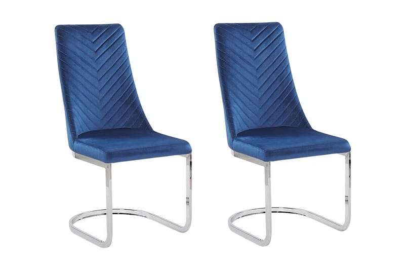 Altoona Matstol 2-pk - Fløyel/Marineblå - Møbler - Stoler - Spisestuestoler & kjøkkenstoler