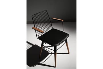 Amerbach Spisestol - Svart/Valnøtt - Møbler - Stoler - Spisestuestoler & kjøkkenstoler