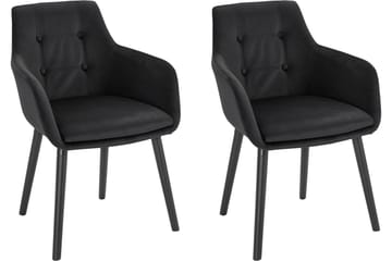 Arda Karmstol - Svart - Møbler - Stoler - Spisestuestoler & kjøkkenstoler