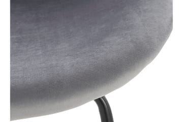 Bearvalley Spisestol - Fløyel/Grå/Svart - Møbler - Stoler - Spisestuestoler & kjøkkenstoler