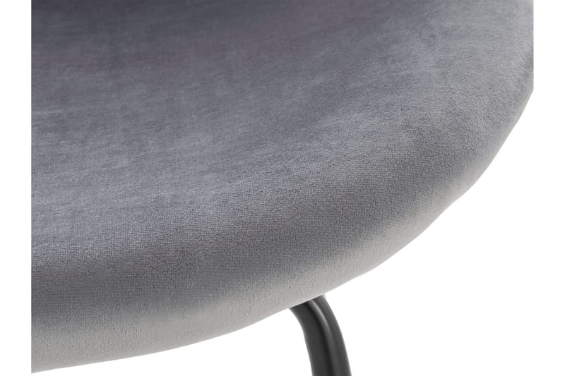 Bearvalley Spisestol - Fløyel/Grå/Svart - Møbler - Stoler - Spisestuestoler & kjøkkenstoler