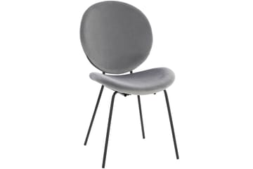 Bearvalley Spisestol - Fløyel/Grå/Svart - Møbler - Stoler - Spisestuestoler & kjøkkenstoler