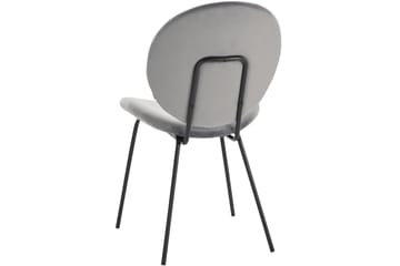 Bearvalley Spisestol - Fløyel/Grå/Svart - Møbler - Stoler - Spisestuestoler & kjøkkenstoler