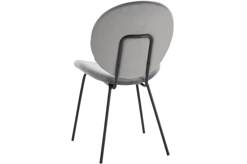 Bearvalley Spisestol - Fløyel/Grå/Svart - Møbler - Stoler - Spisestuestoler & kjøkkenstoler