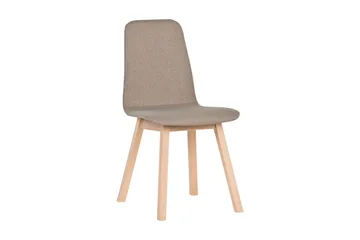 Bent Spisestol i Stoff med Trebein - Beige - Møbler - Stoler - Spisestuestoler & kjøkkenstoler