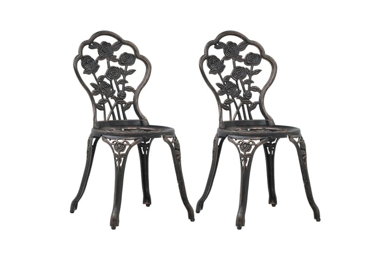 Bistrostoler 2 stk bronsestøpt aluminium - Spisestuestoler & kjøkkenstoler
