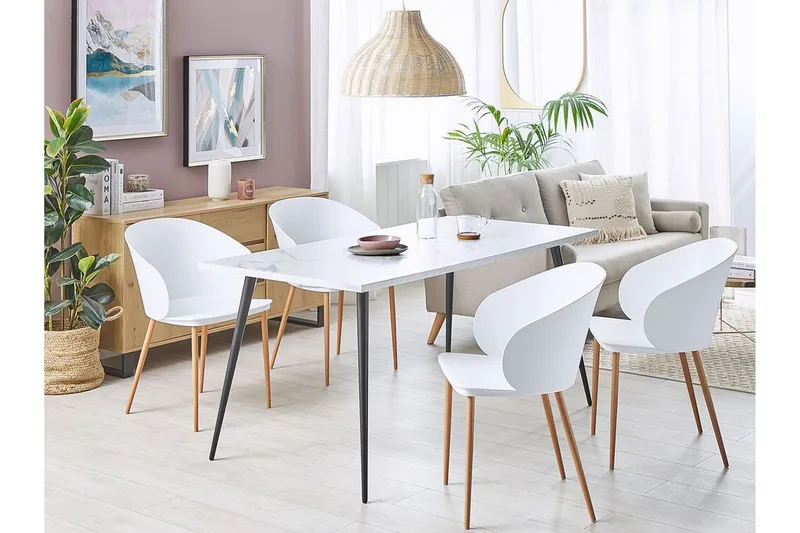 Blaykee Spisestol 2-pk - Hvit - Møbler - Stoler - Spisestuestoler & kjøkkenstoler