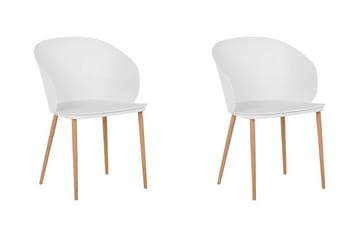 Blaykee Spisestol 2-pk - Hvit - Møbler - Stoler - Spisestuestoler & kjøkkenstoler