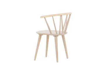 Bobby Lenestol med Armlener - Hvitlasert / Gummitre - Møbler - Stoler - Spisestuestoler & kjøkkenstoler