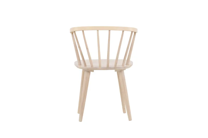 Bobby Lenestol med Armlener - Hvitlasert / Gummitre - Møbler - Stoler - Spisestuestoler & kjøkkenstoler