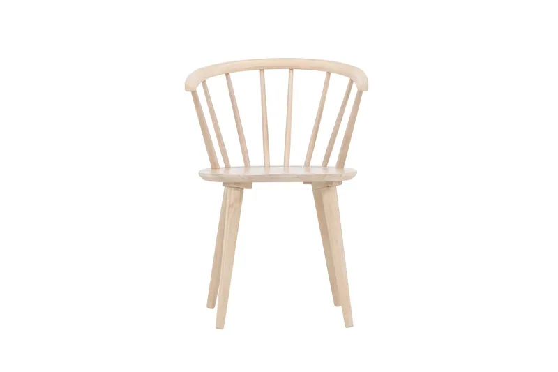 Bobby Lenestol med Armlener - Hvitlasert / Gummitre - Møbler - Stoler - Spisestuestoler & kjøkkenstoler