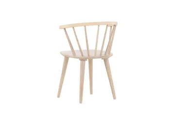 Bobby Lenestol med Armlener - Hvitlasert / Gummitre - Møbler - Stoler - Spisestuestoler & kjøkkenstoler