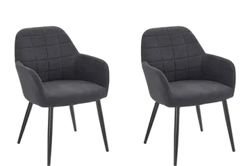 Brest Karmstol - Antrasitt - Møbler - Stoler - Spisestuestoler & kjøkkenstoler