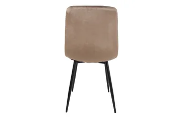 Brie Stol Beige Fløyel - Møbler - Stoler - Spisestuestoler & kjøkkenstoler