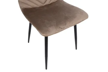 Brie Stol Beige Fløyel - Møbler - Stoler - Spisestuestoler & kjøkkenstoler