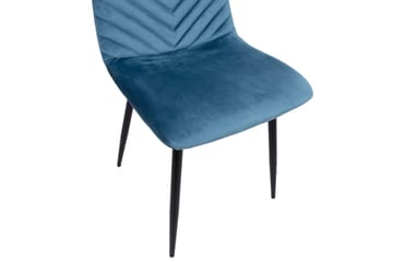 Brie Stol Blå Fløyel - Møbler - Stoler - Spisestuestoler & kjøkkenstoler