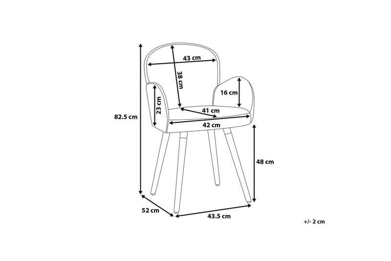 Brookville Stol 2-pk - Grå - Møbler - Stoler - Spisestuestoler & kjøkkenstoler