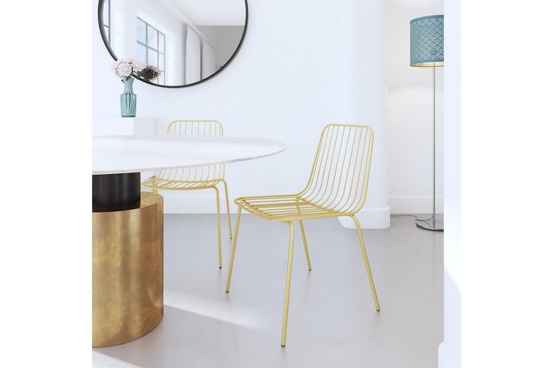 Caden Spisestol Gull - Dorel Home - Møbler - Stoler - Spisestuestoler & kjøkkenstoler