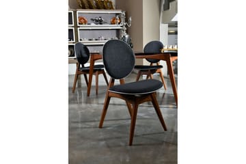 Charbel Spisestol - Valnøtt/Antrasitt - Møbler - Stoler - Spisestuestoler & kjøkkenstoler