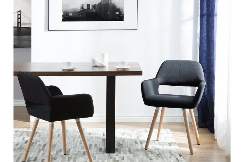 Chicago Stol 2-pk - Svart - Møbler - Stoler - Spisestuestoler & kjøkkenstoler