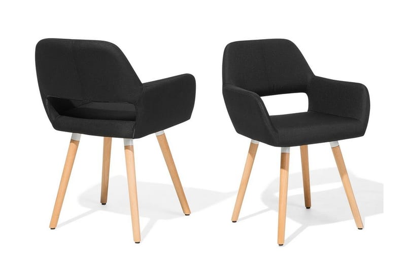 Chicago Stol 2-pk - Svart - Møbler - Stoler - Spisestuestoler & kjøkkenstoler