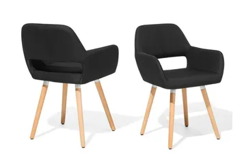 Chicago Stol 2-pk - Svart - Møbler - Stoler - Spisestuestoler & kjøkkenstoler