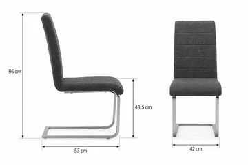 Cibus spisestol - Mørkegrå/metall - Møbler - Stoler - Spisestuestoler & kjøkkenstoler