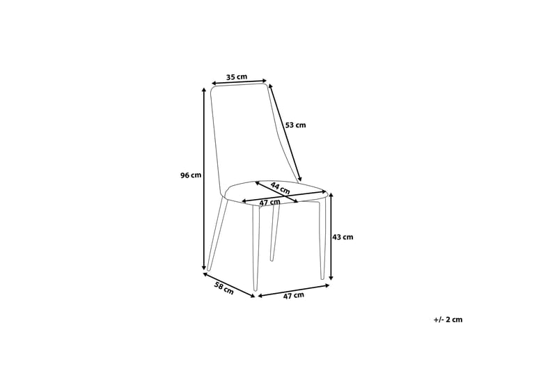 Clayton Stol 2-pk - Svart - Møbler - Stoler - Spisestuestoler & kjøkkenstoler