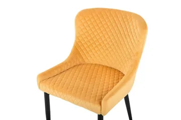 Colino Stol 2-pk Fløyel - Gul - Møbler - Stoler - Spisestuestoler & kjøkkenstoler