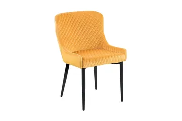 Colino Stol 2-pk Fløyel - Gul - Møbler - Stoler - Spisestuestoler & kjøkkenstoler