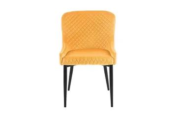 Colino Stol 2-pk Fløyel - Gul - Møbler - Stoler - Spisestuestoler & kjøkkenstoler