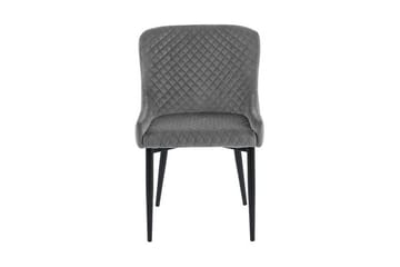 Colino Stol 2-pk Fløyel - Grå - Møbler - Stoler - Spisestuestoler & kjøkkenstoler