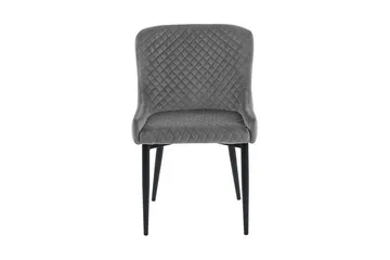 Colino Stol 2-pk Fløyel - Grå - Møbler - Stoler - Spisestuestoler & kjøkkenstoler