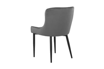 Colino Stol 2-pk Fløyel - Grå - Møbler - Stoler - Spisestuestoler & kjøkkenstoler