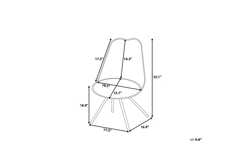 Dakota Stol 2-pk - Hvit - Møbler - Stoler - Spisestuestoler & kjøkkenstoler
