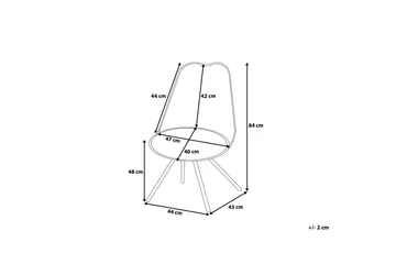 Dakota Stol 2-pk - Grå - Møbler - Stoler - Spisestuestoler & kjøkkenstoler
