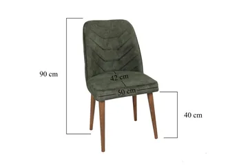 Denounce Spisestol - Valnøtt/Grønn - Møbler - Stoler - Spisestuestoler & kjøkkenstoler