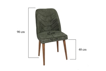 Denounce Spisestol - Valnøtt/Grønn - Møbler - Stoler - Spisestuestoler & kjøkkenstoler