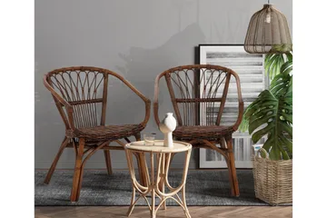 Djuarp Karmstol - Brun - Møbler - Stoler - Spisestuestoler & kjøkkenstoler