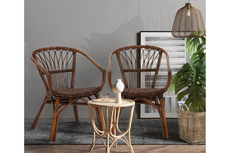 Djuarp Karmstol - Brun - Møbler - Stoler - Spisestuestoler & kjøkkenstoler