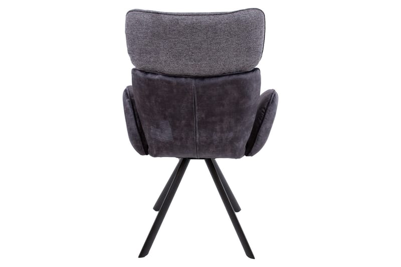 Eddy Stol med armlener Mørkegrå fløyel - Møbler - Stoler - Spisestuestoler & kjøkkenstoler