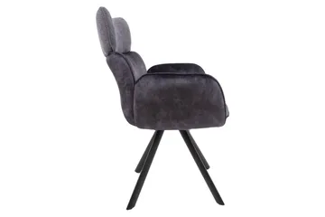 Eddy Stol med armlener Mørkegrå fløyel - Møbler - Stoler - Spisestuestoler & kjøkkenstoler