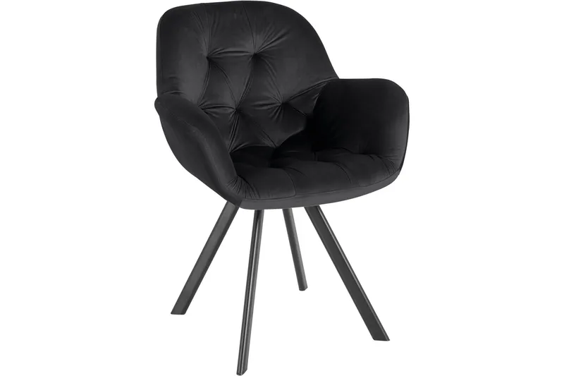 Edmonus Karmstol - Svart - Møbler - Stoler - Spisestuestoler & kjøkkenstoler
