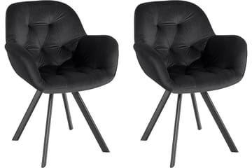 Edmonus Karmstol - Svart - Møbler - Stoler - Spisestuestoler & kjøkkenstoler