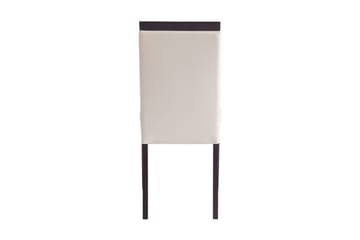 Femie Spisestol 2-pk Kunstlær - Beige / Mørkt tre - Møbler - Stoler - Spisestuestoler & kjøkkenstoler