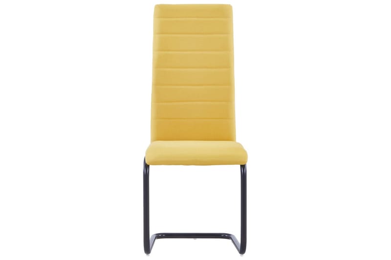Frittbrende spisestoler 4 stk gul stoff - Gul - Karmstol - Spisestuestoler & kjøkkenstoler