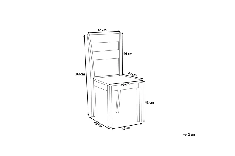 Georgia Stol 2-pk - Hvit - Møbler - Stoler - Spisestuestoler & kjøkkenstoler
