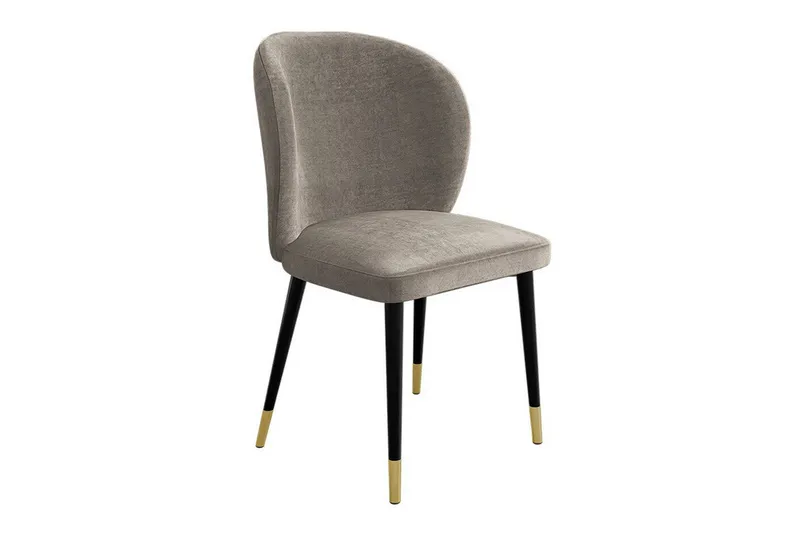 Glenarm Spisestol i Stoff med Metallben, Taupe