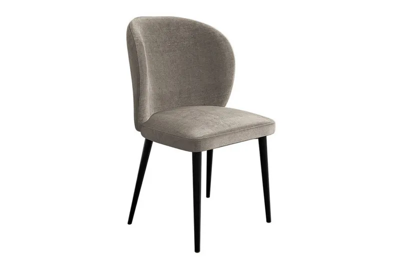 Glenarm Spisestol i Stoff med Metallben, Taupe